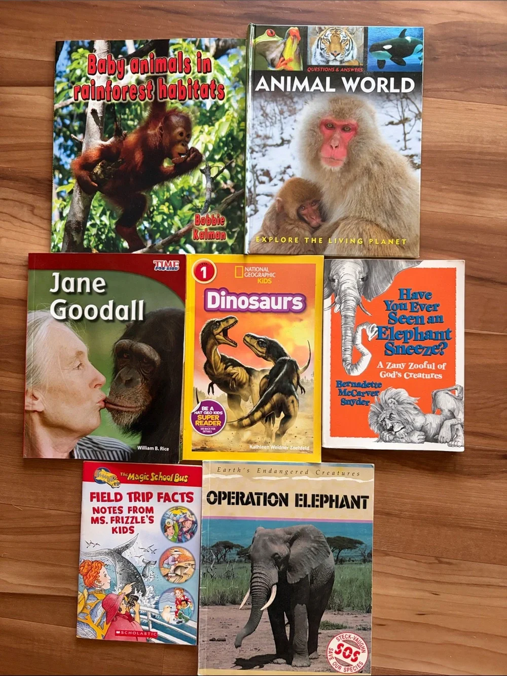 7 Wildlife Picture Books monkeys elephants dinosaurs nonfiction animal stories